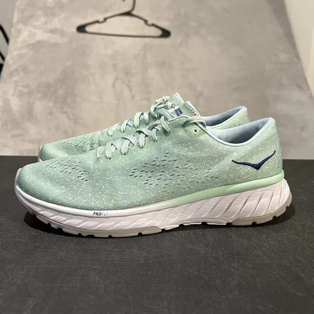 Hoka One One Cavu 2 Running Shoes Womens Size 10.5 Mint Green ProFly Athletic